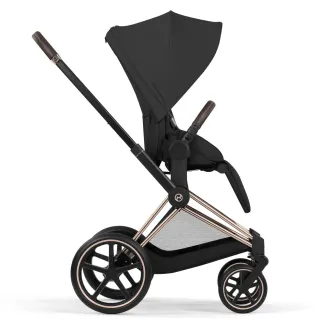 Коляска 2в1 Cybex Priam 5.0 Comfort Sepia Black на шасі Rosegold