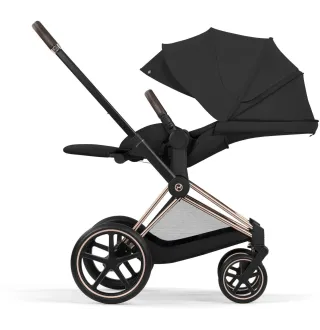 Коляска 2в1 Cybex Priam 5.0 Comfort Sepia Black на шасі Rosegold
