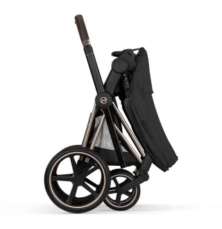 Коляска 2в1 Cybex Priam 5.0 Comfort Sepia Black на шасі Rosegold