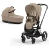 Коляска 2в1 Cybex Priam 4.0 Cozy Beige на шасі Chrome Black