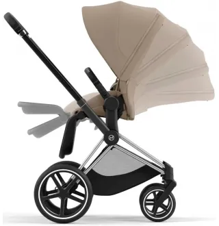 Коляска 2в1 Cybex Priam 4.0 Cozy Beige на шасі Chrome Black