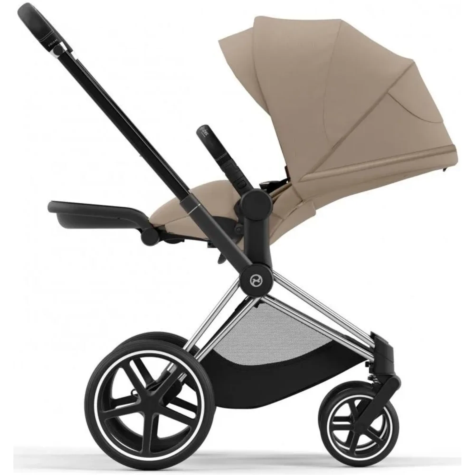 Коляска 2в1 Cybex Priam 4.0 Cozy Beige на шасі Chrome Black