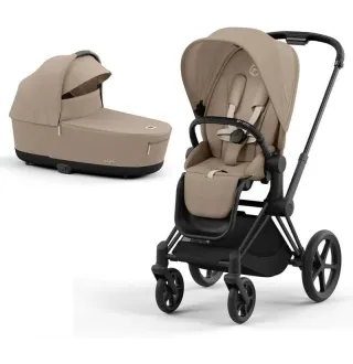 Коляска 2в1 Cybex Priam 4.0 Cozy Beige на шасі Matt Black