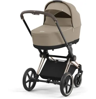 Коляска 2в1 Cybex Priam 4.0 Cozy Beige на шасі Rosegold