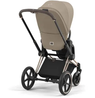 Коляска 2в1 Cybex Priam 4.0 Cozy Beige на шасі Rosegold