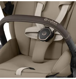 Коляска 2в1 Cybex Priam 4.0 Cozy Beige на шасі Rosegold