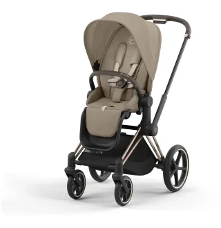 Коляска 2в1 Cybex Priam 4.0 Cozy Beige на шасі Rosegold