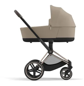 Коляска 2в1 Cybex Priam 4.0 Cozy Beige на шасі Rosegold