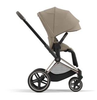 Коляска 2в1 Cybex Priam 4.0 Cozy Beige на шасі Rosegold