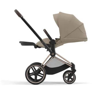 Коляска 2в1 Cybex Priam 4.0 Cozy Beige на шасі Rosegold