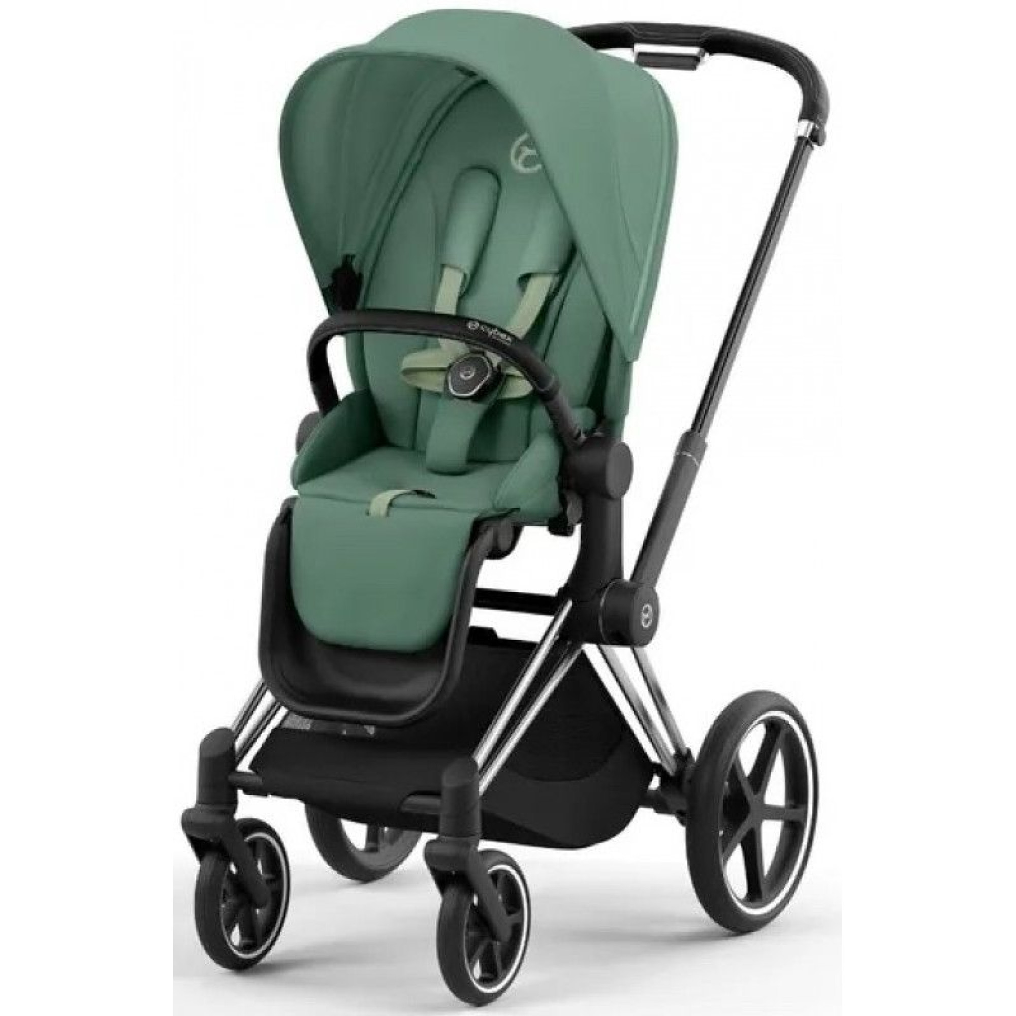 Коляска 2в1 Cybex Priam 4.0 Leaf Green на шасі Chrome Black