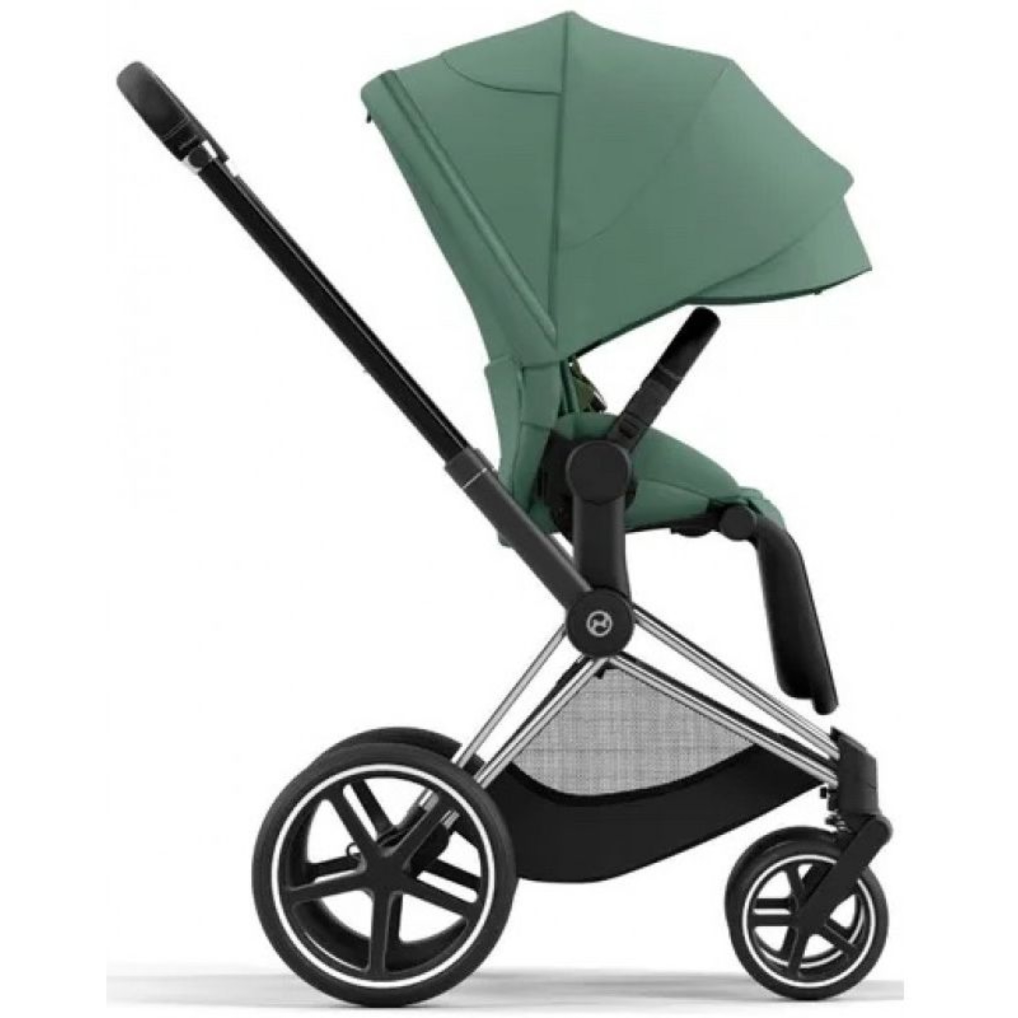 Коляска 2в1 Cybex Priam 4.0 Leaf Green на шасі Chrome Black