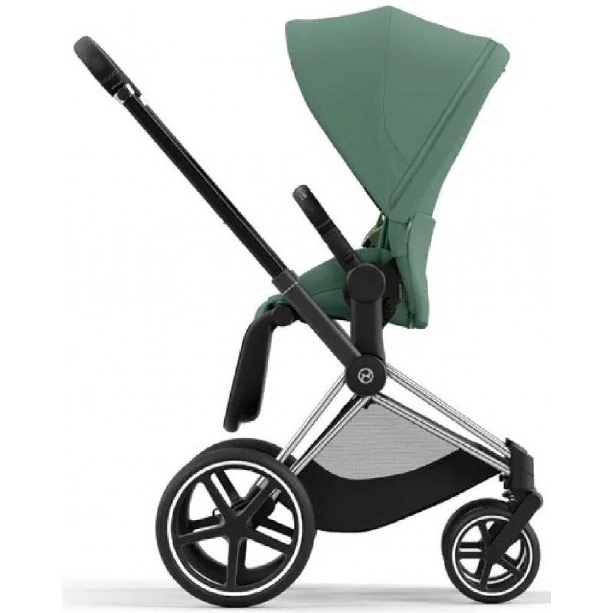 Коляска 2в1 Cybex Priam 4.0 Leaf Green на шасі Chrome Black