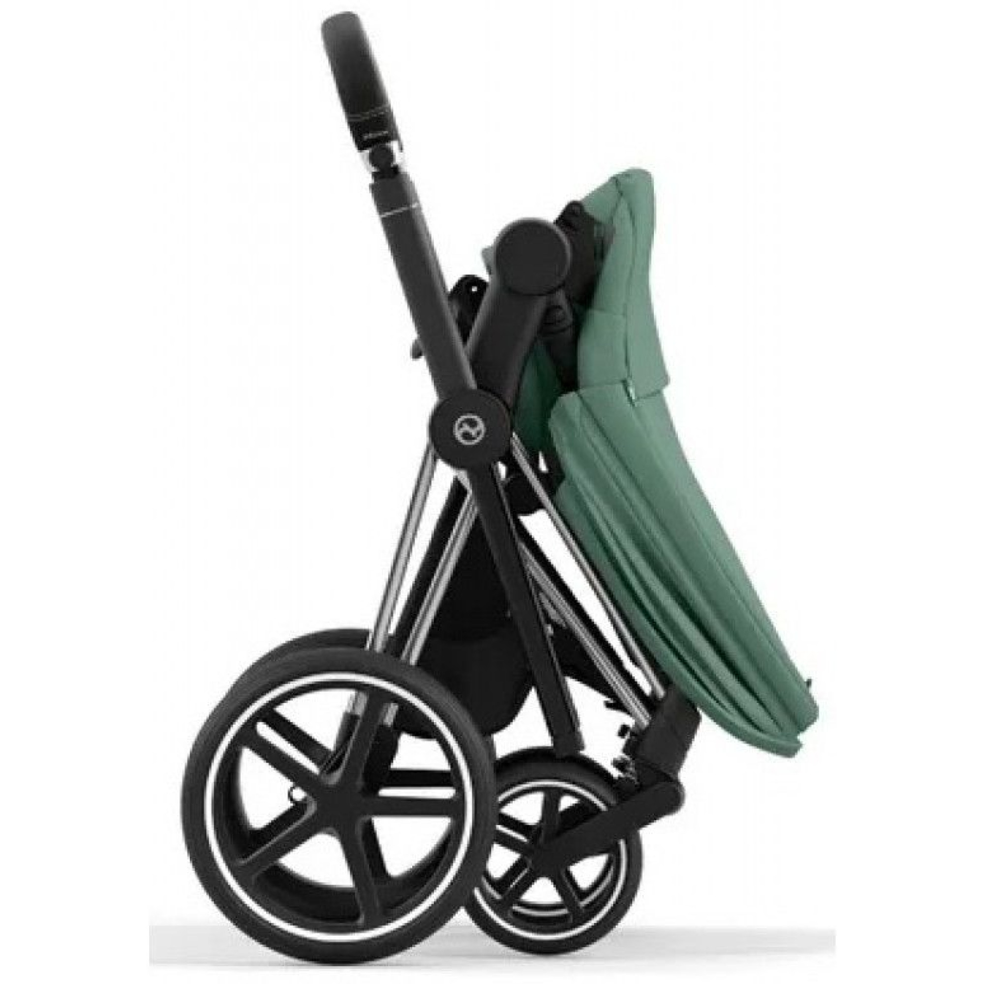 Коляска 2в1 Cybex Priam 4.0 Leaf Green на шасі Chrome Black