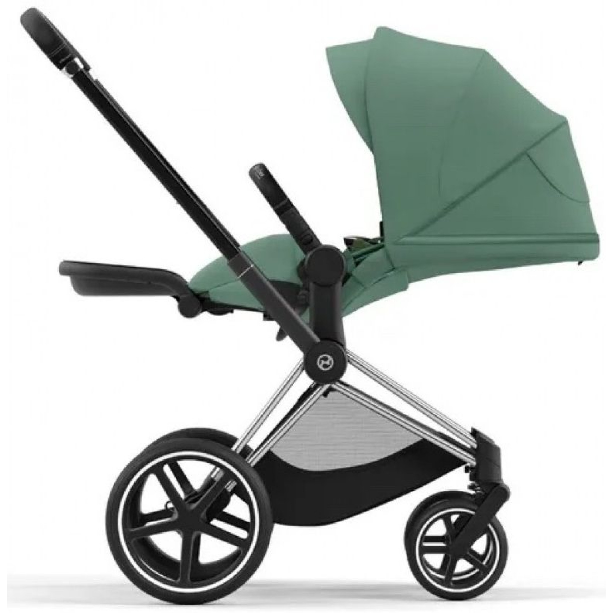 Коляска 2в1 Cybex Priam 4.0 Leaf Green на шасі Chrome Black