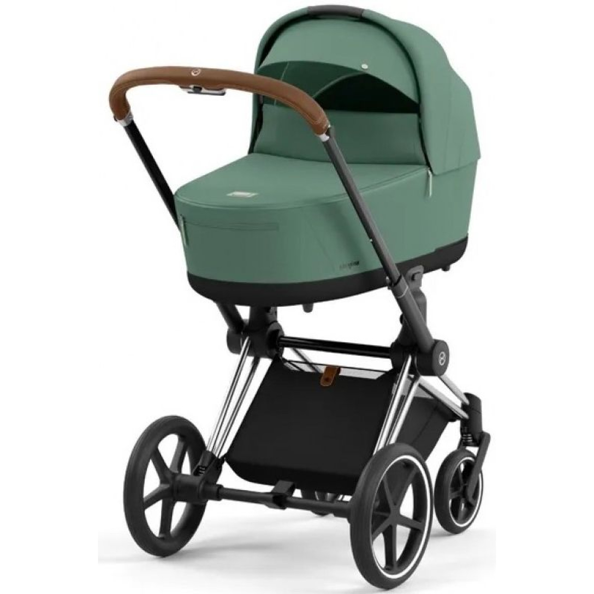 Коляска 2в1 Cybex Priam 4.0 Leaf Green на шасі Chrome Brown
