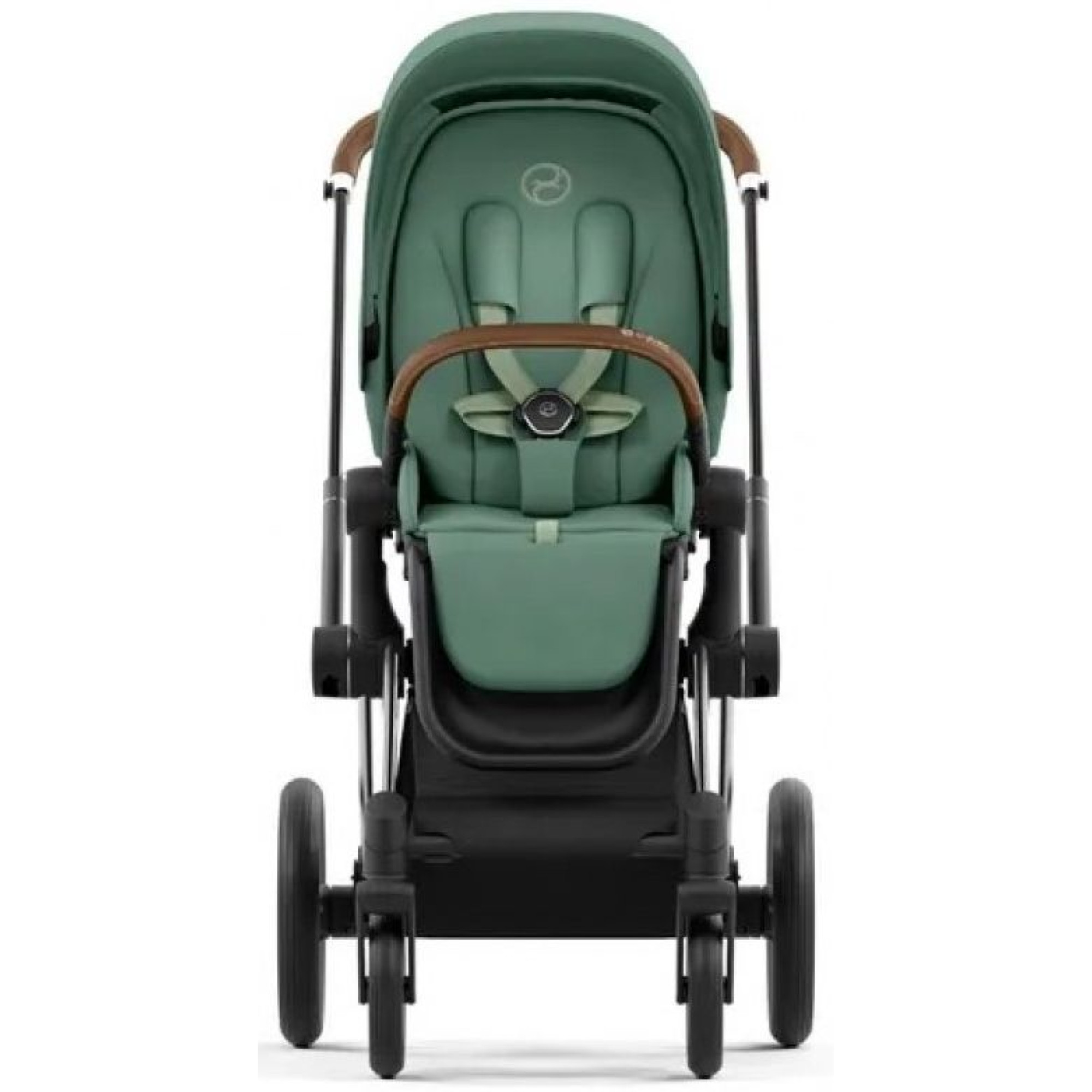 Коляска 2в1 Cybex Priam 4.0 Leaf Green на шасі Chrome Brown