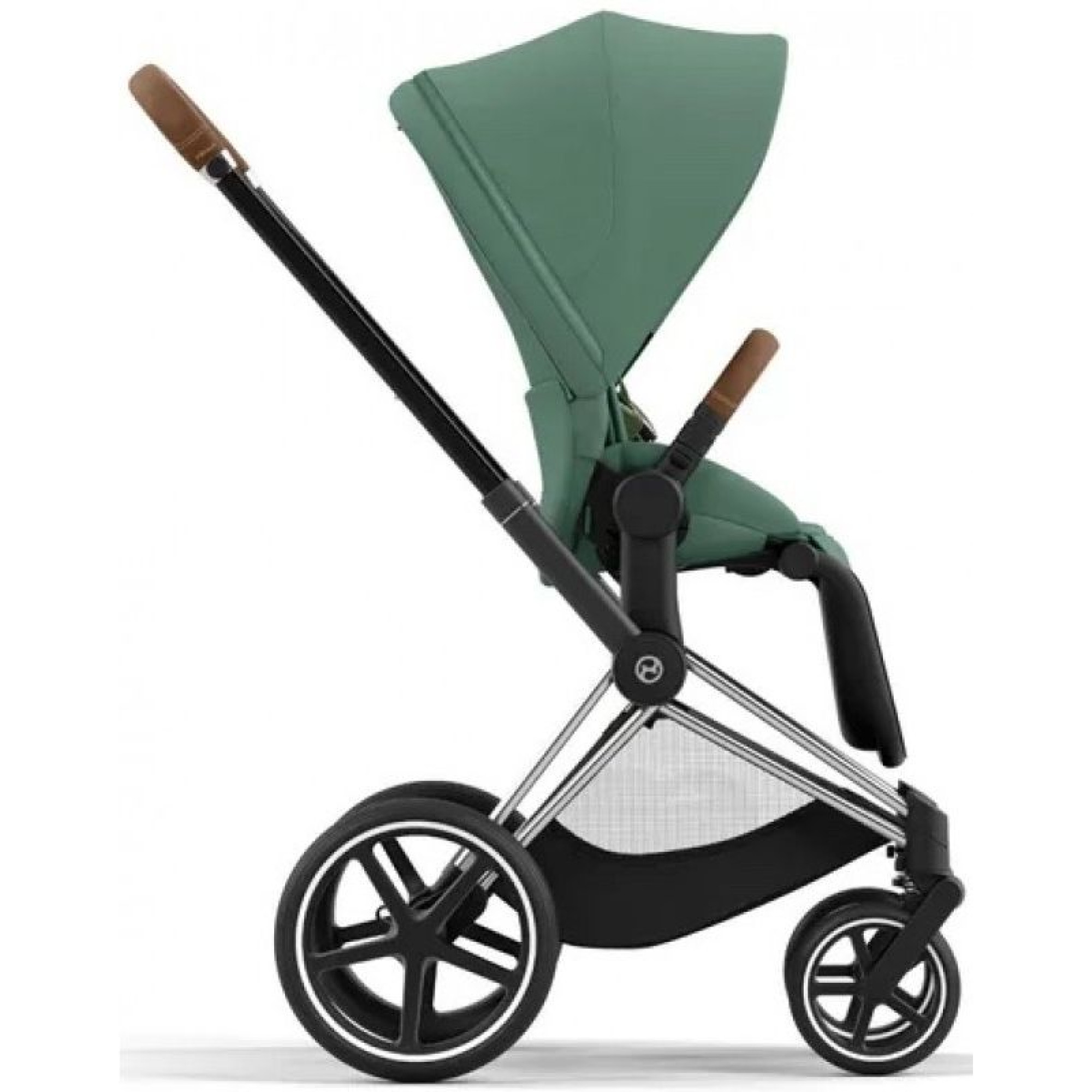 Коляска 2в1 Cybex Priam 4.0 Leaf Green на шасі Chrome Brown