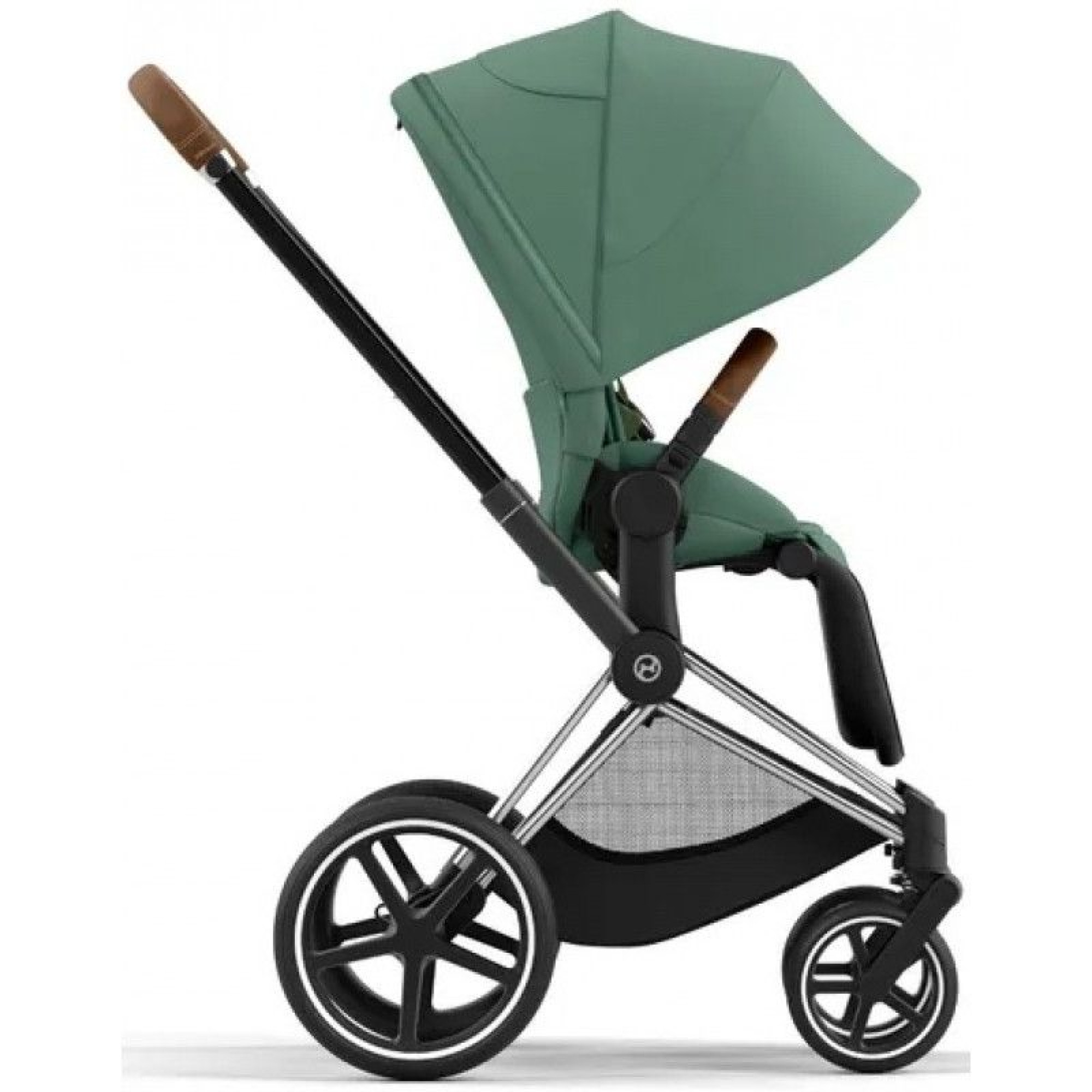 Коляска 2в1 Cybex Priam 4.0 Leaf Green на шасі Chrome Brown