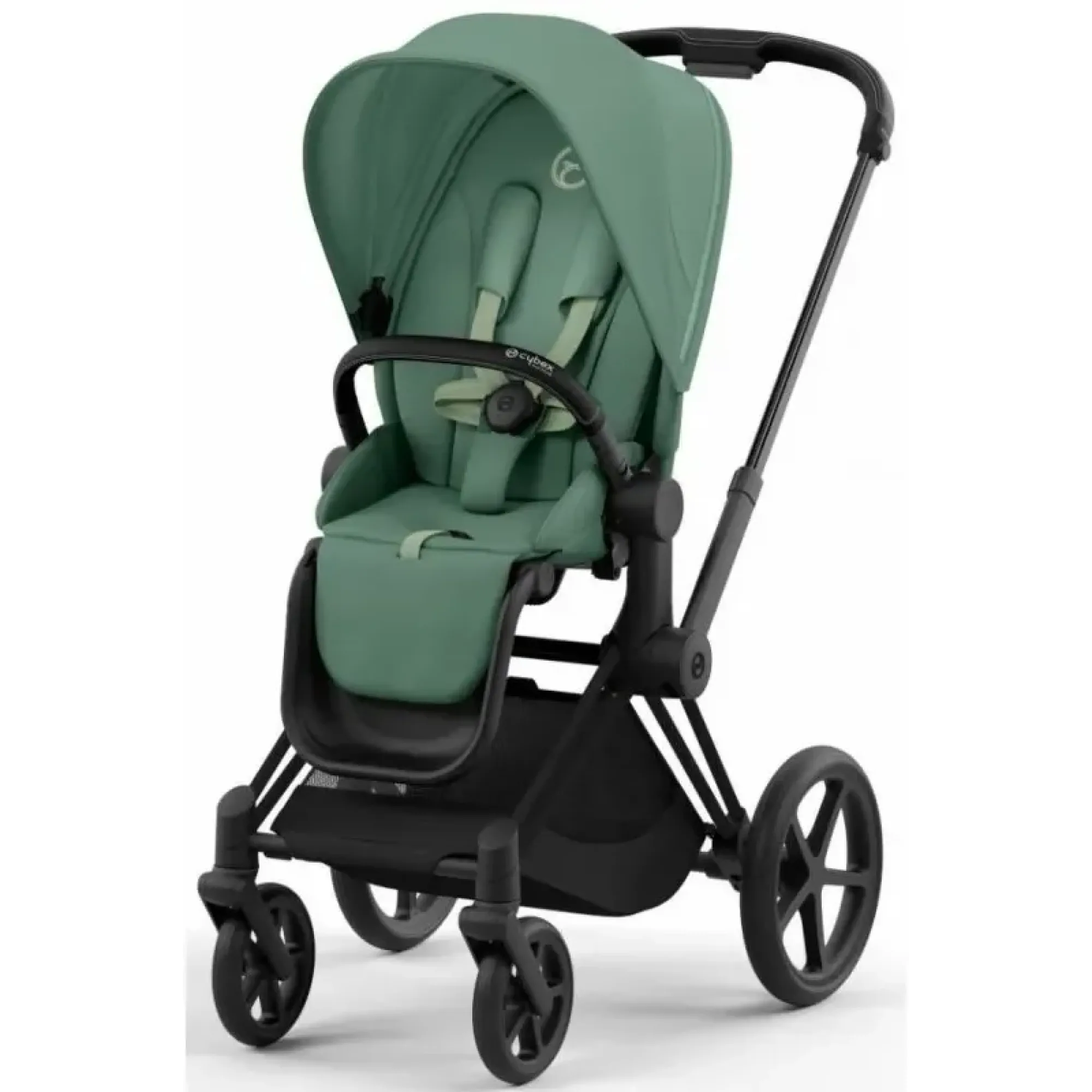 Коляска 2в1 Cybex Priam 4.0 Leaf Green на шасі Matt Black