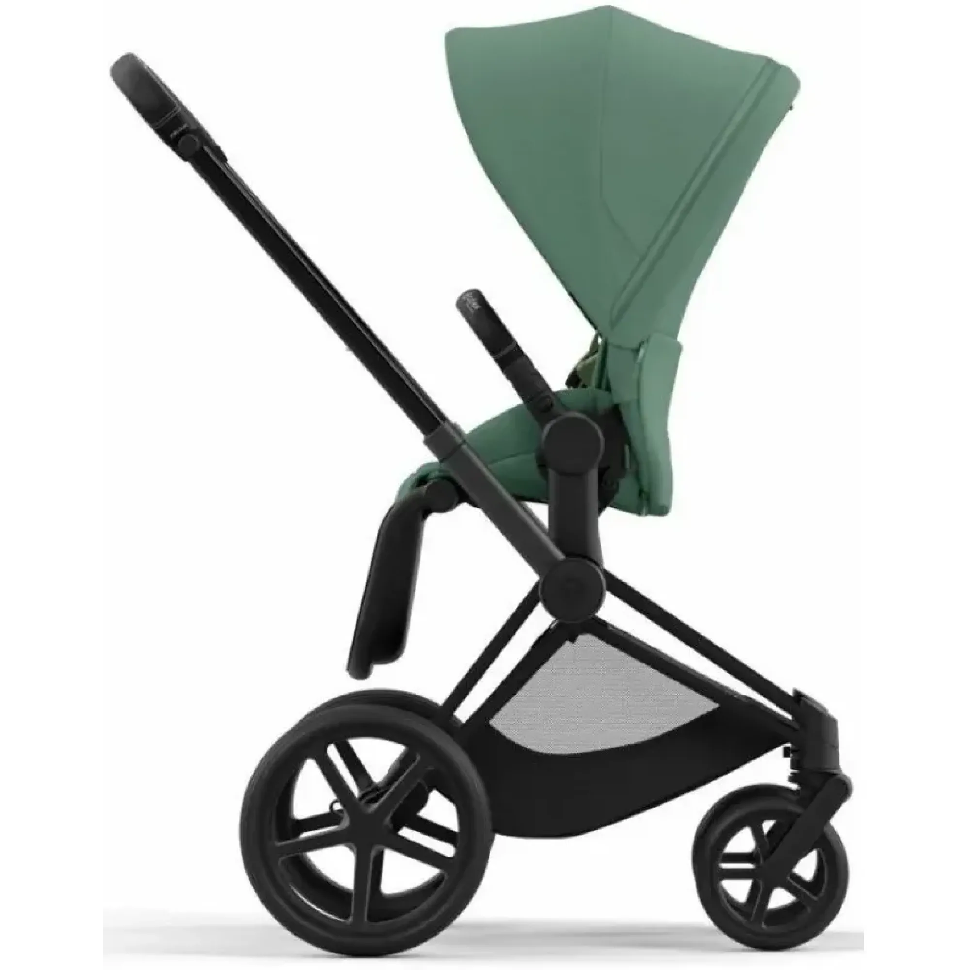 Коляска 2в1 Cybex Priam 4.0 Leaf Green на шасі Matt Black