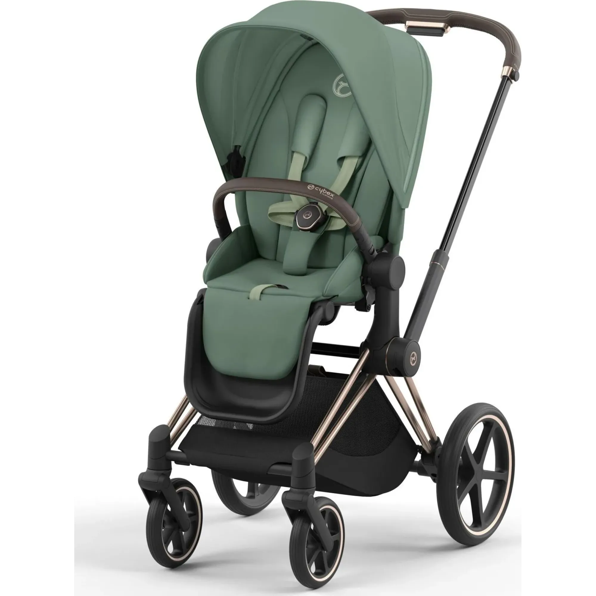 Коляска 2в1 Cybex Priam 4.0 Leaf Green на шасі Rosegold
