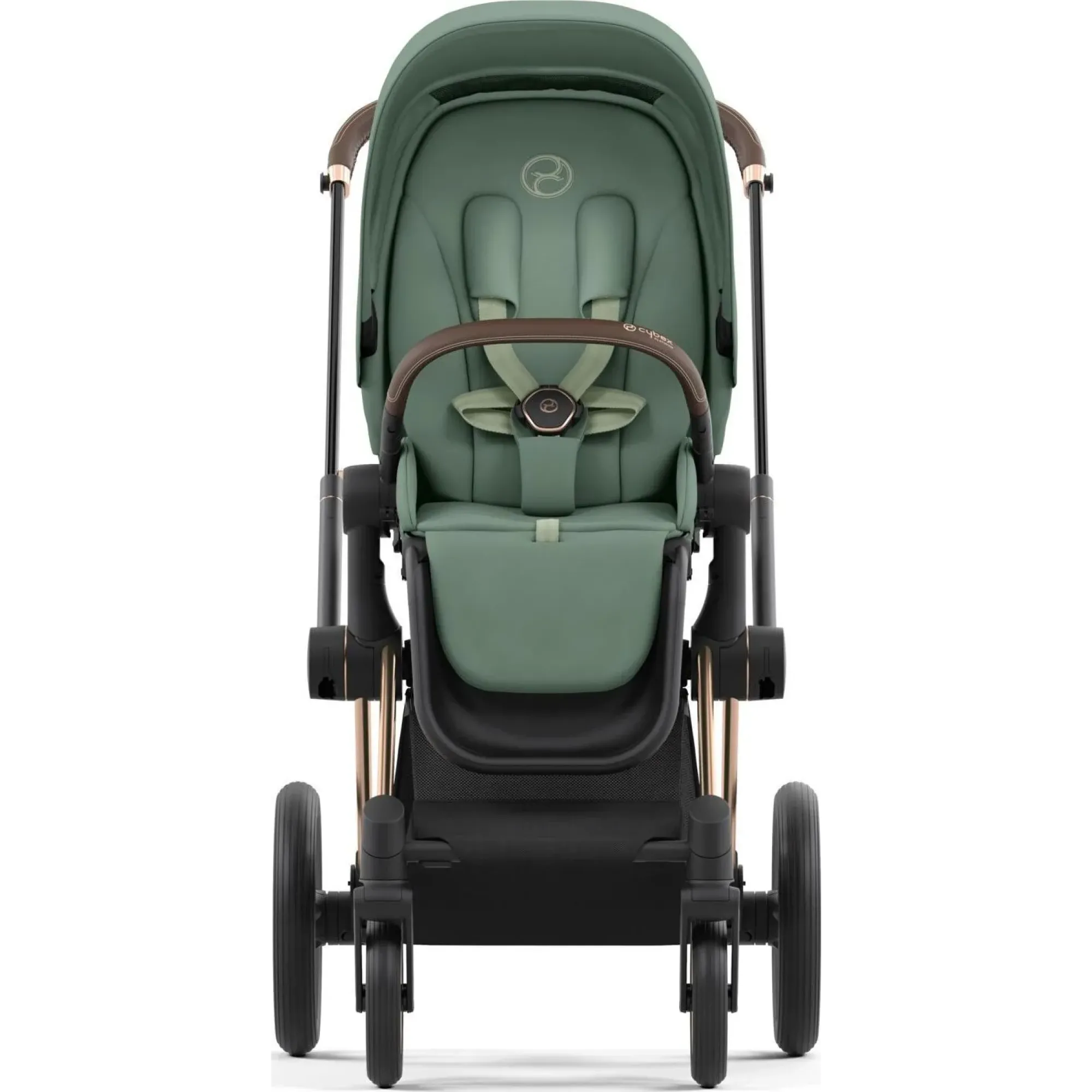 Коляска 2в1 Cybex Priam 4.0 Leaf Green на шасі Rosegold