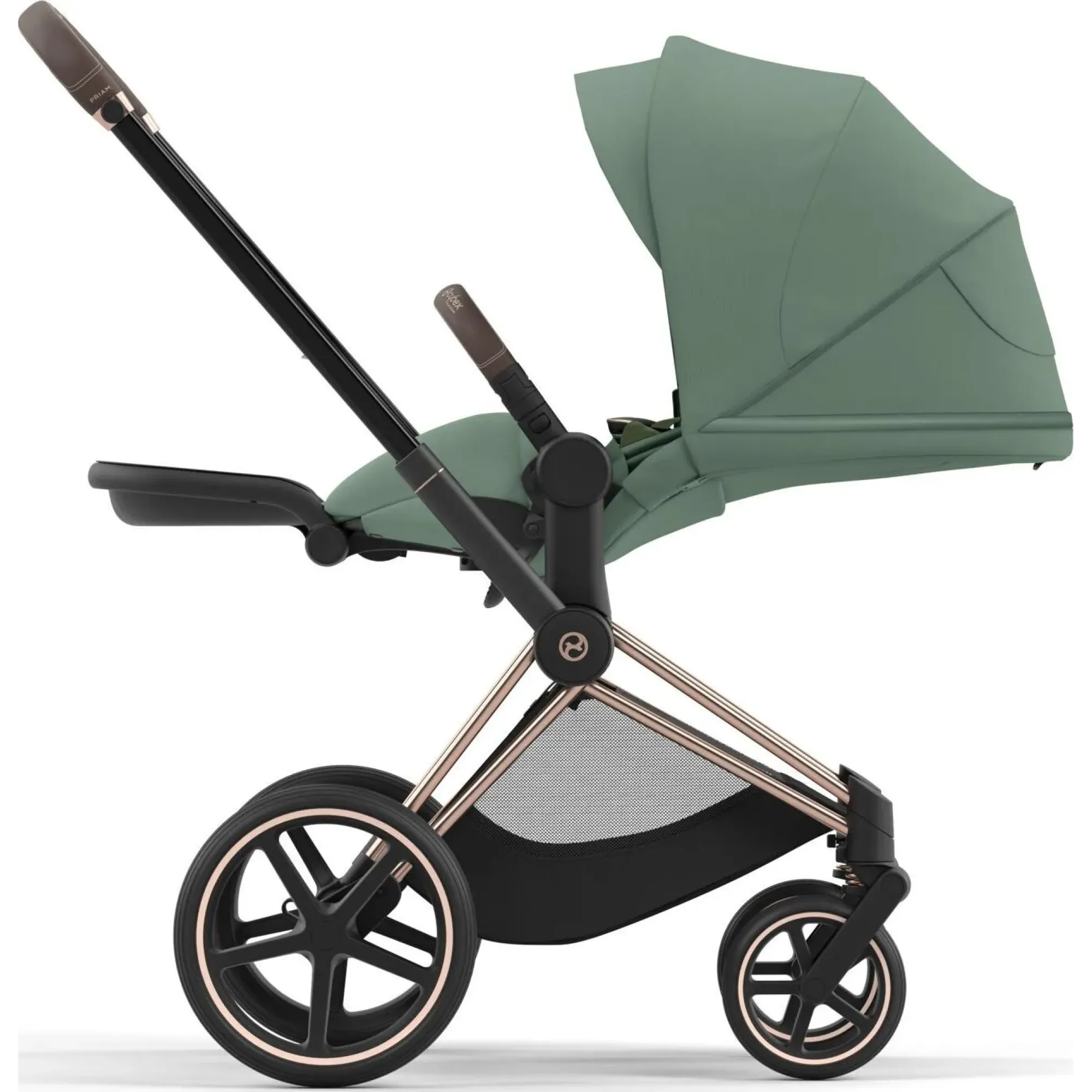 Коляска 2в1 Cybex Priam 4.0 Leaf Green на шасі Rosegold