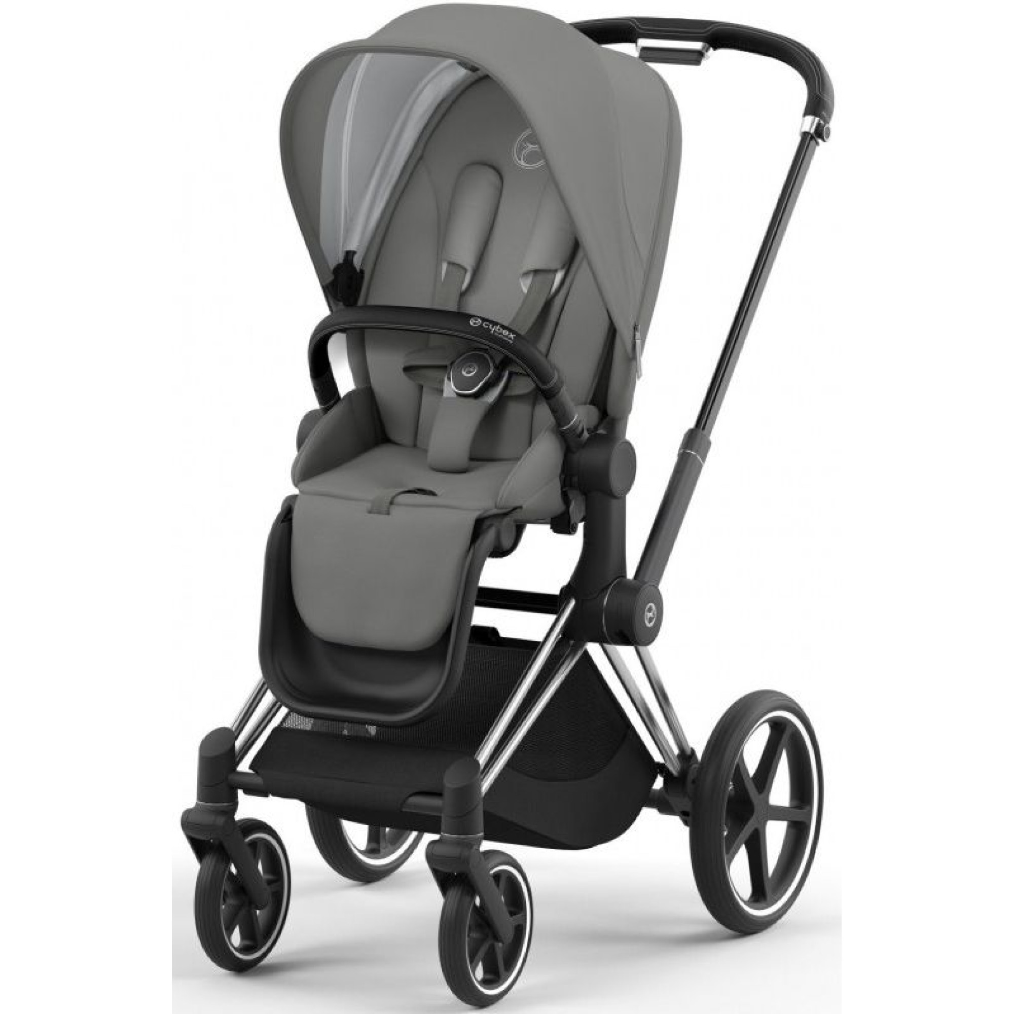 Коляска 2в1 Cybex Priam 4.0 Mirage Grey на шасі Chrome Black