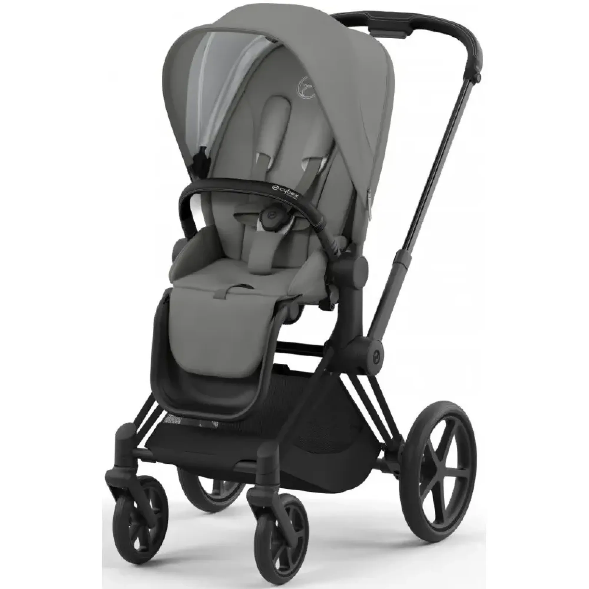 Коляска 2в1 Cybex Priam 4.0 Mirage Grey на шасі Matt Black