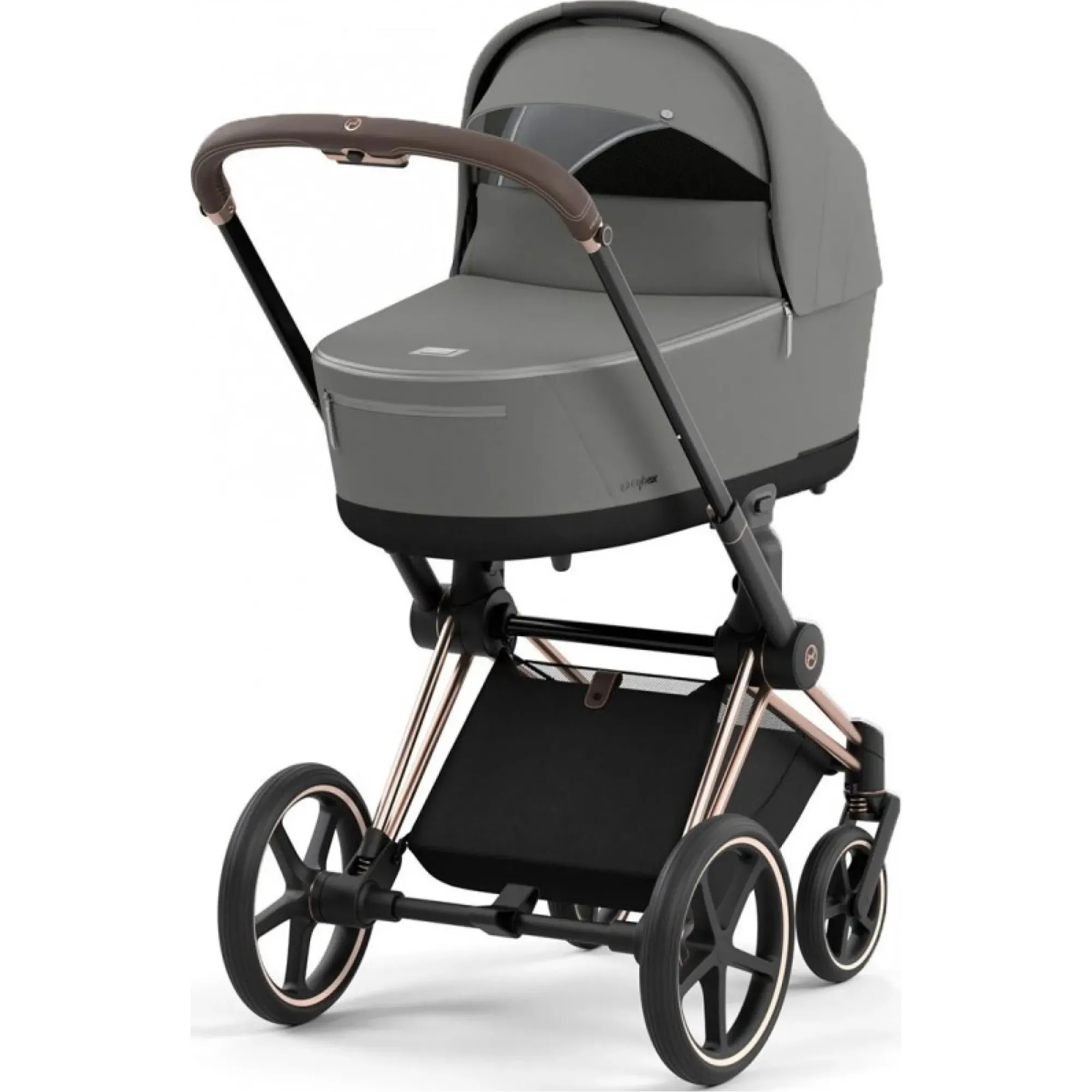 Коляска 2в1 Cybex Priam 4.0 Mirage Grey на шасі Rosegold