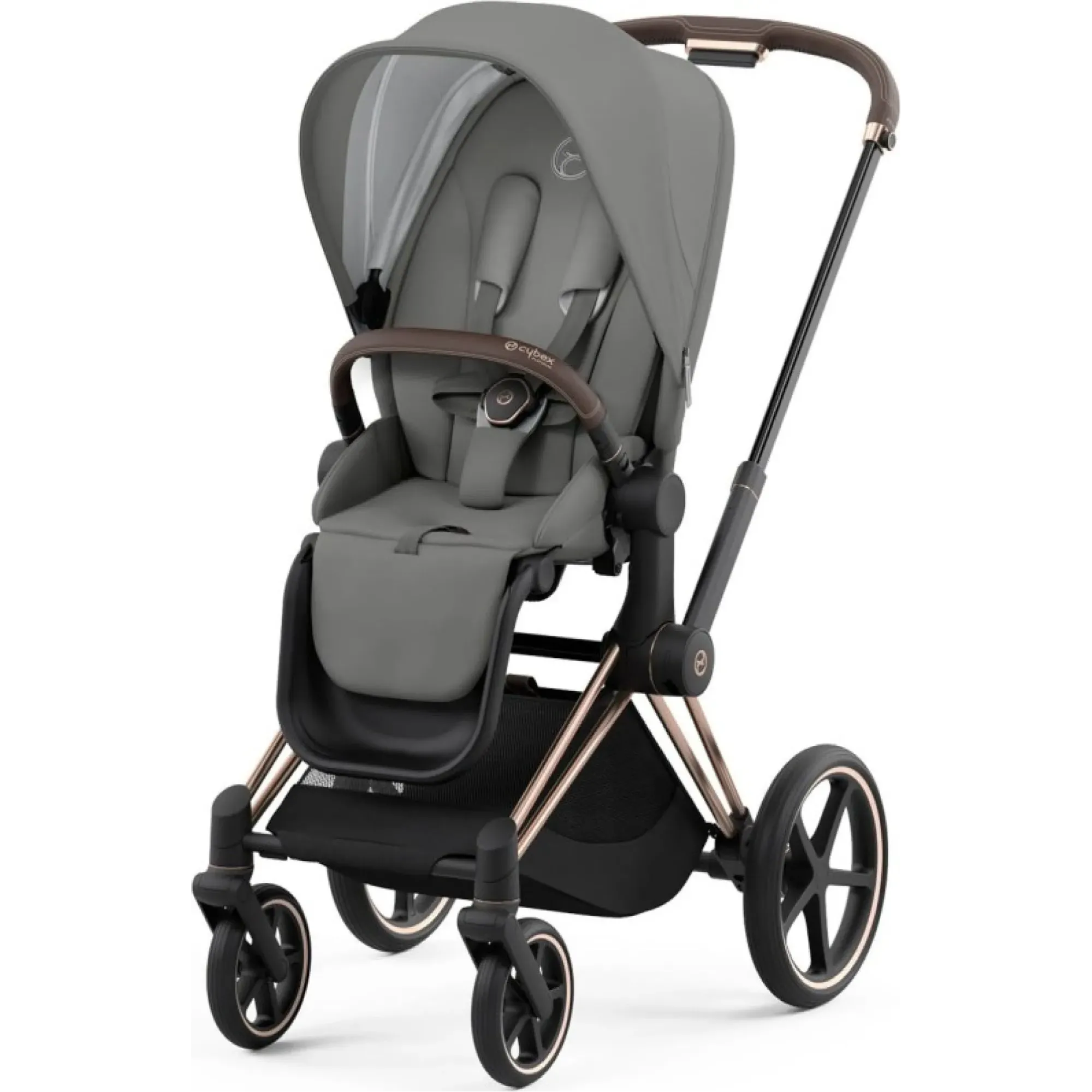 Коляска 2в1 Cybex Priam 4.0 Mirage Grey на шасі Rosegold