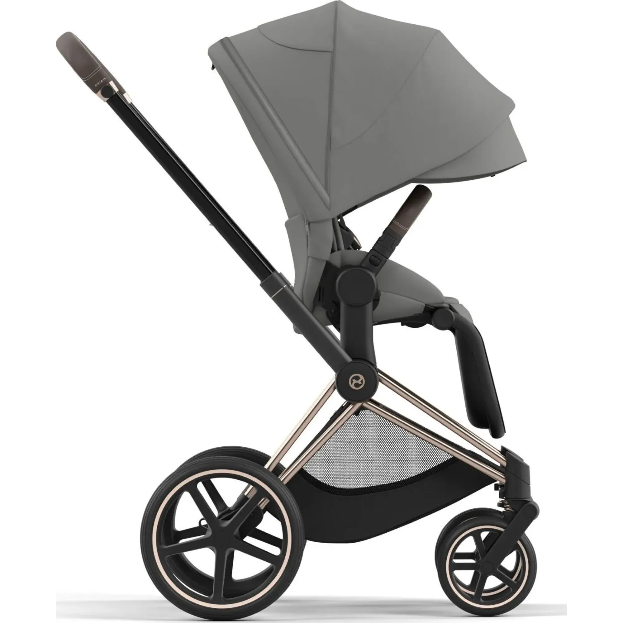 Коляска 2в1 Cybex Priam 4.0 Mirage Grey на шасі Rosegold