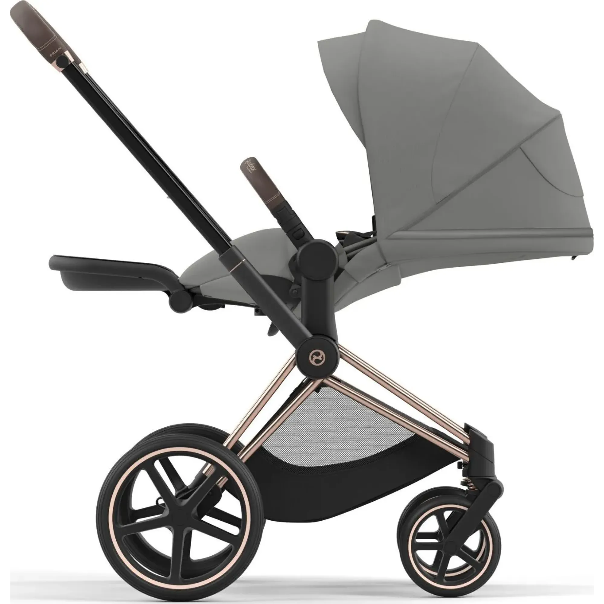 Коляска 2в1 Cybex Priam 4.0 Mirage Grey на шасі Rosegold