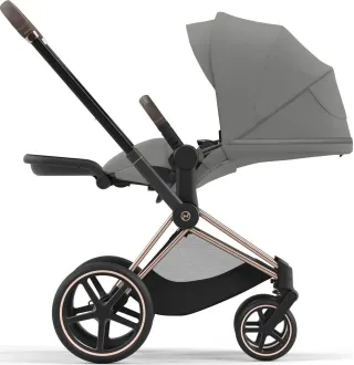 Коляска 2в1 Cybex Priam 4.0 Mirage Grey на шасі Rosegold