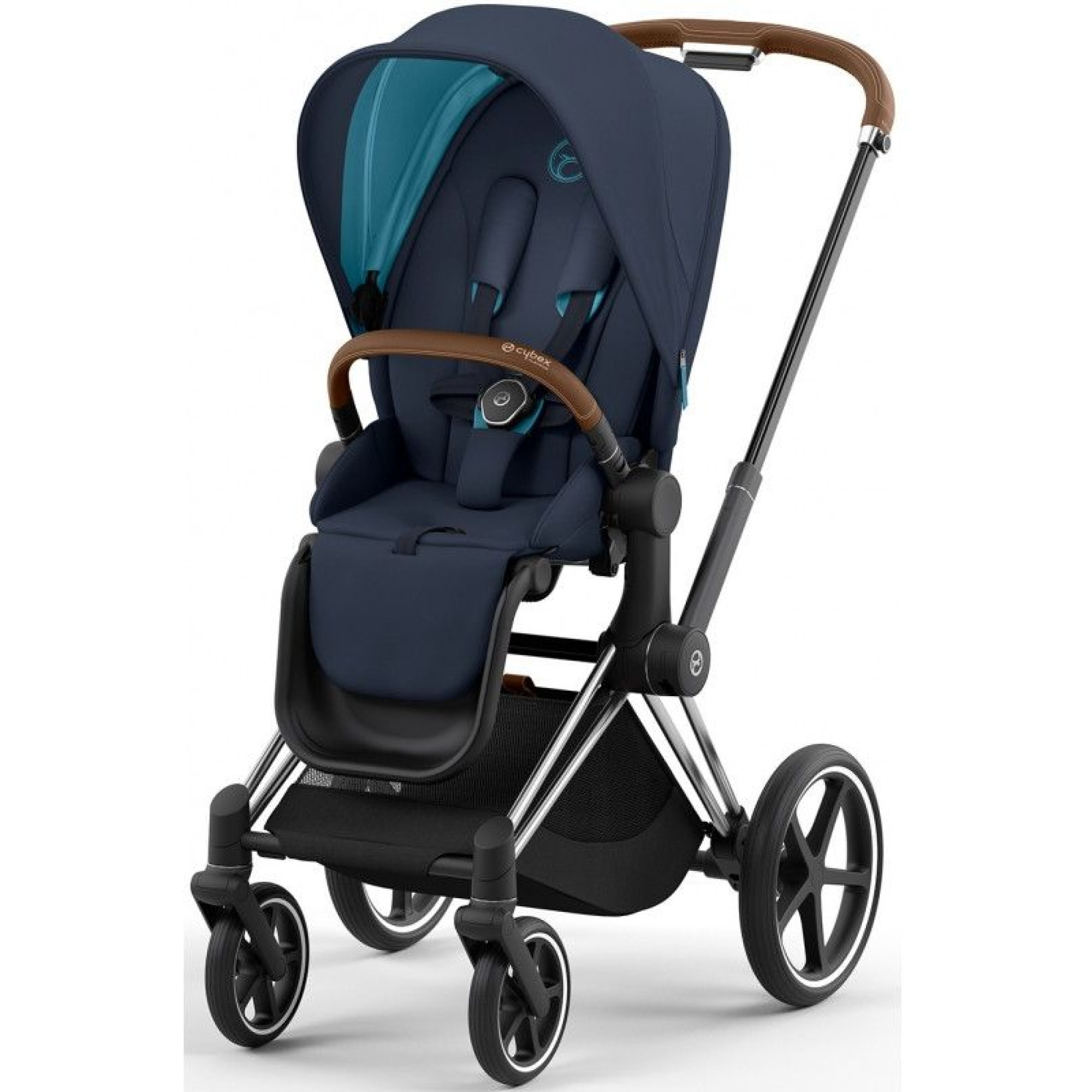 Коляска 2в1 Cybex Priam 4.0 Nautical Blue на шасі Chrome Brown