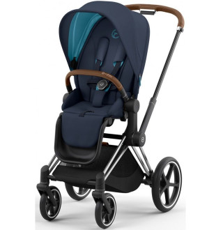 Коляска 2в1 Cybex Priam 4.0 Nautical Blue на шасі Chrome Brown