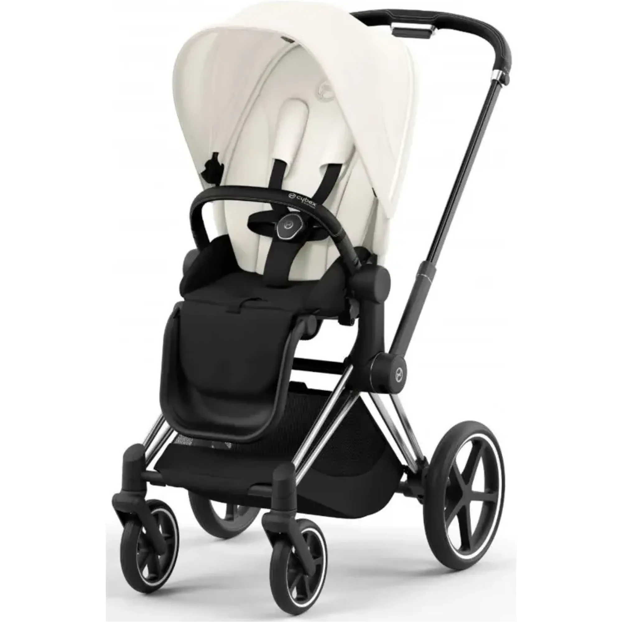 Коляска 2в1 Cybex Priam 4.0 Off White на шасі Chrome Black