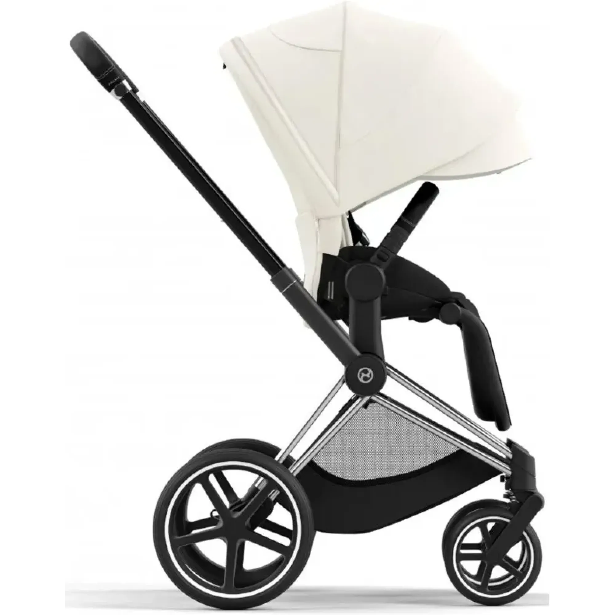 Коляска 2в1 Cybex Priam 4.0 Off White на шасі Chrome Black