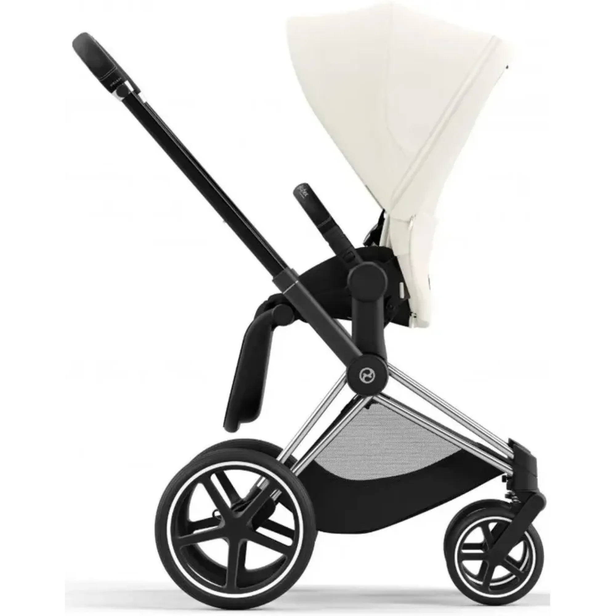 Коляска 2в1 Cybex Priam 4.0 Off White на шасі Chrome Black