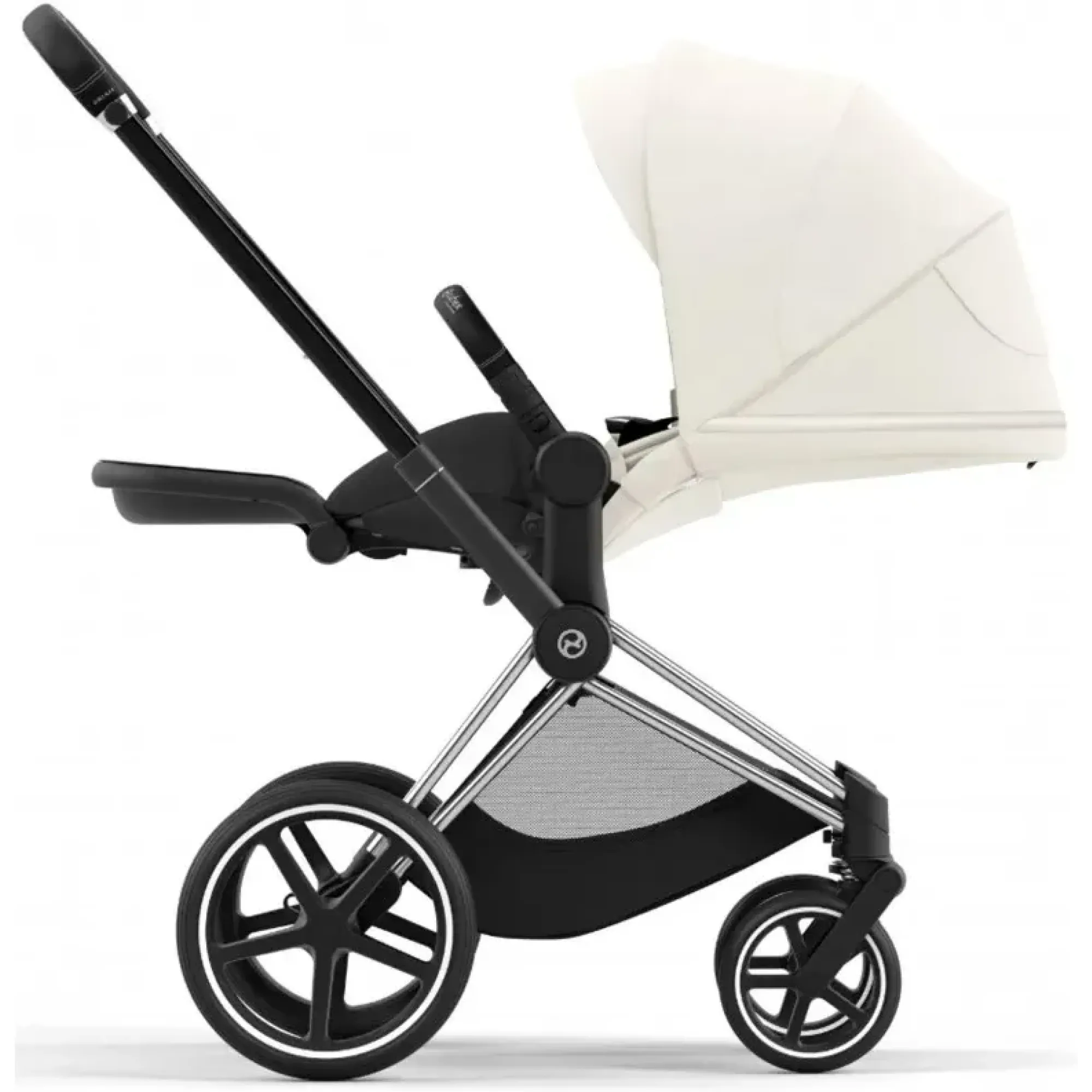 Коляска 2в1 Cybex Priam 4.0 Off White на шасі Chrome Black