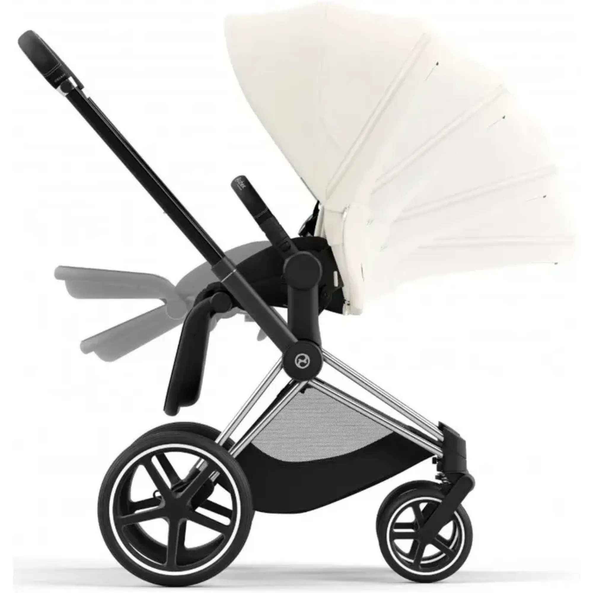Коляска 2в1 Cybex Priam 4.0 Off White на шасі Chrome Black