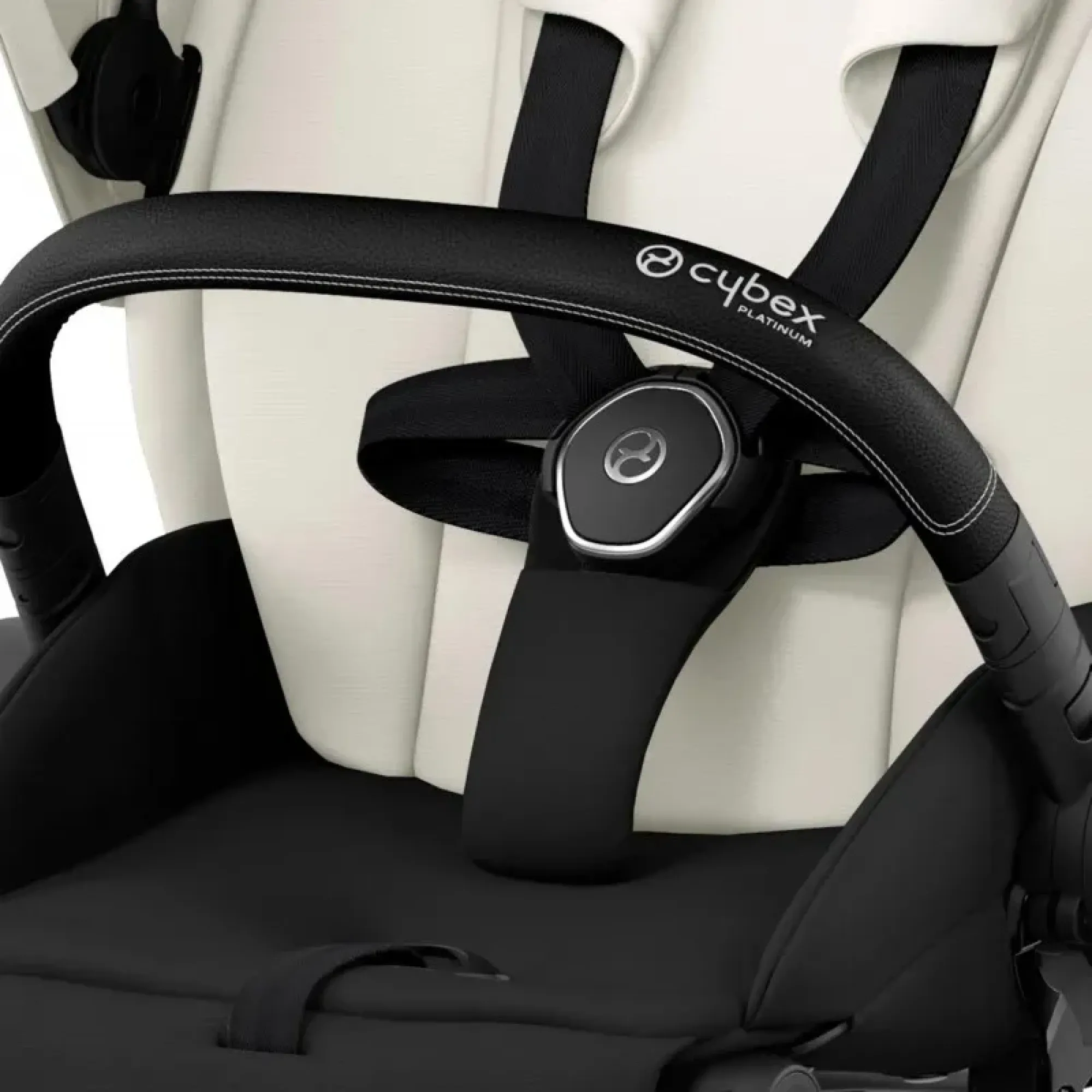 Коляска 2в1 Cybex Priam 4.0 Off White на шасі Chrome Black