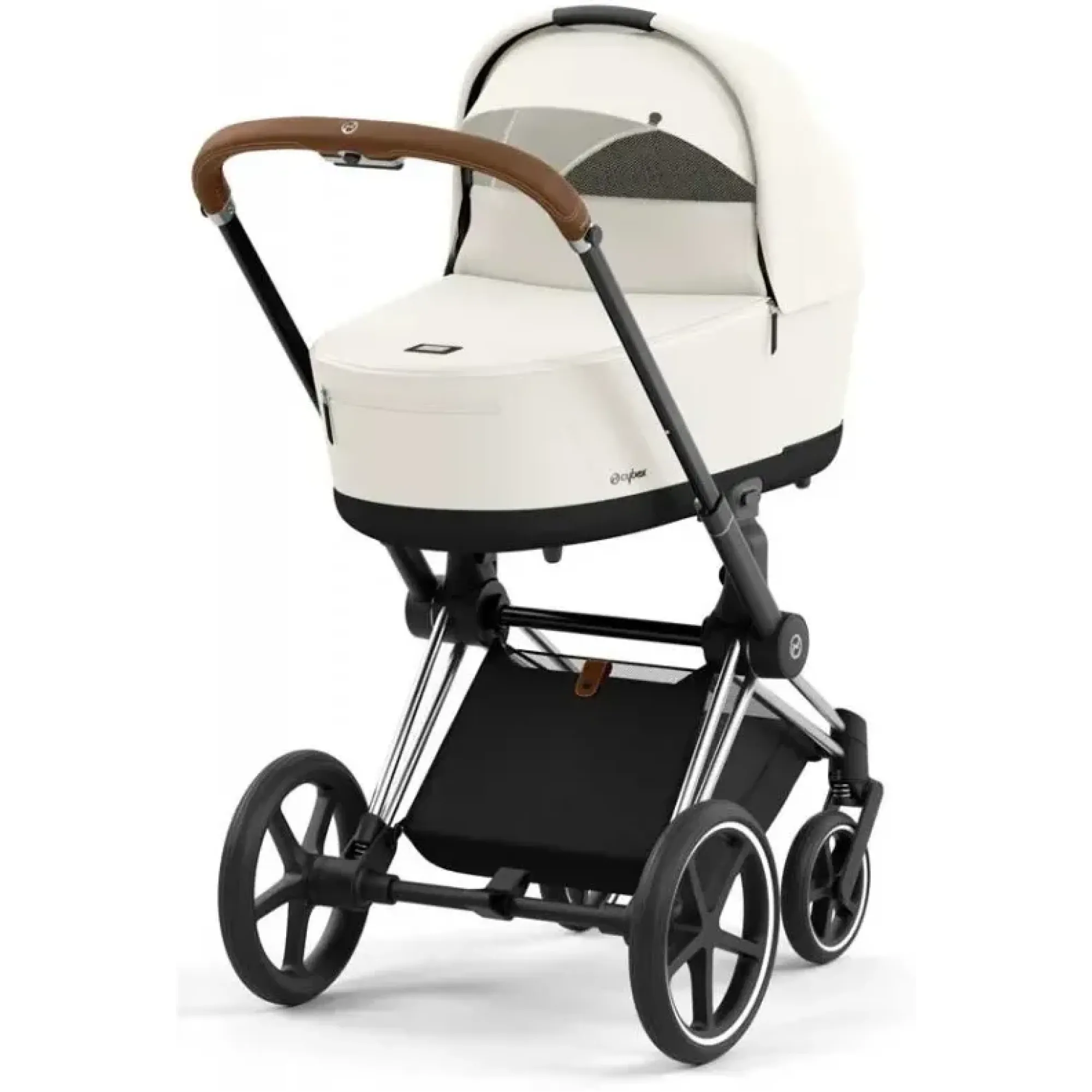 Коляска 2в1 Cybex Priam 4.0 Off White на шасі Chrome Brown