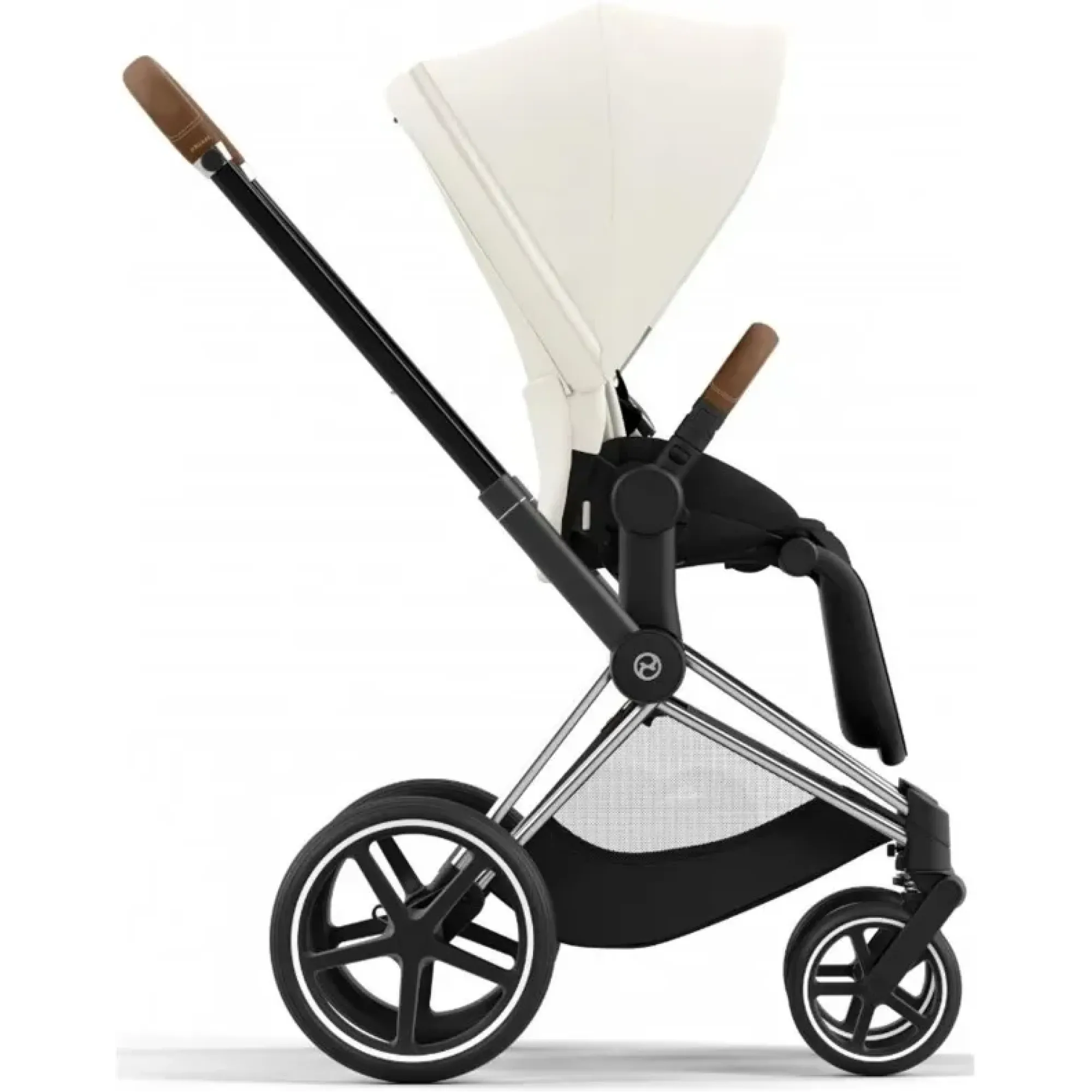 Коляска 2в1 Cybex Priam 4.0 Off White на шасі Chrome Brown
