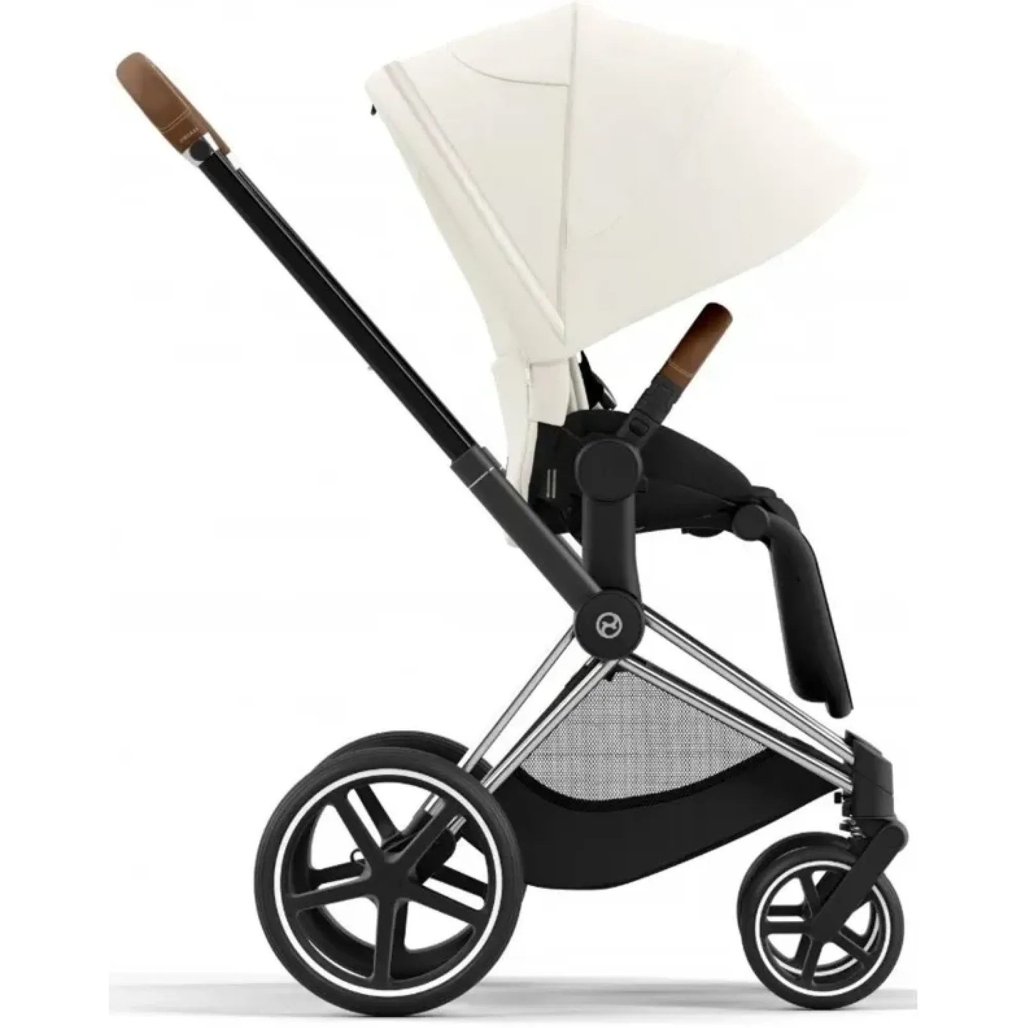 Коляска 2в1 Cybex Priam 4.0 Off White на шасі Chrome Brown