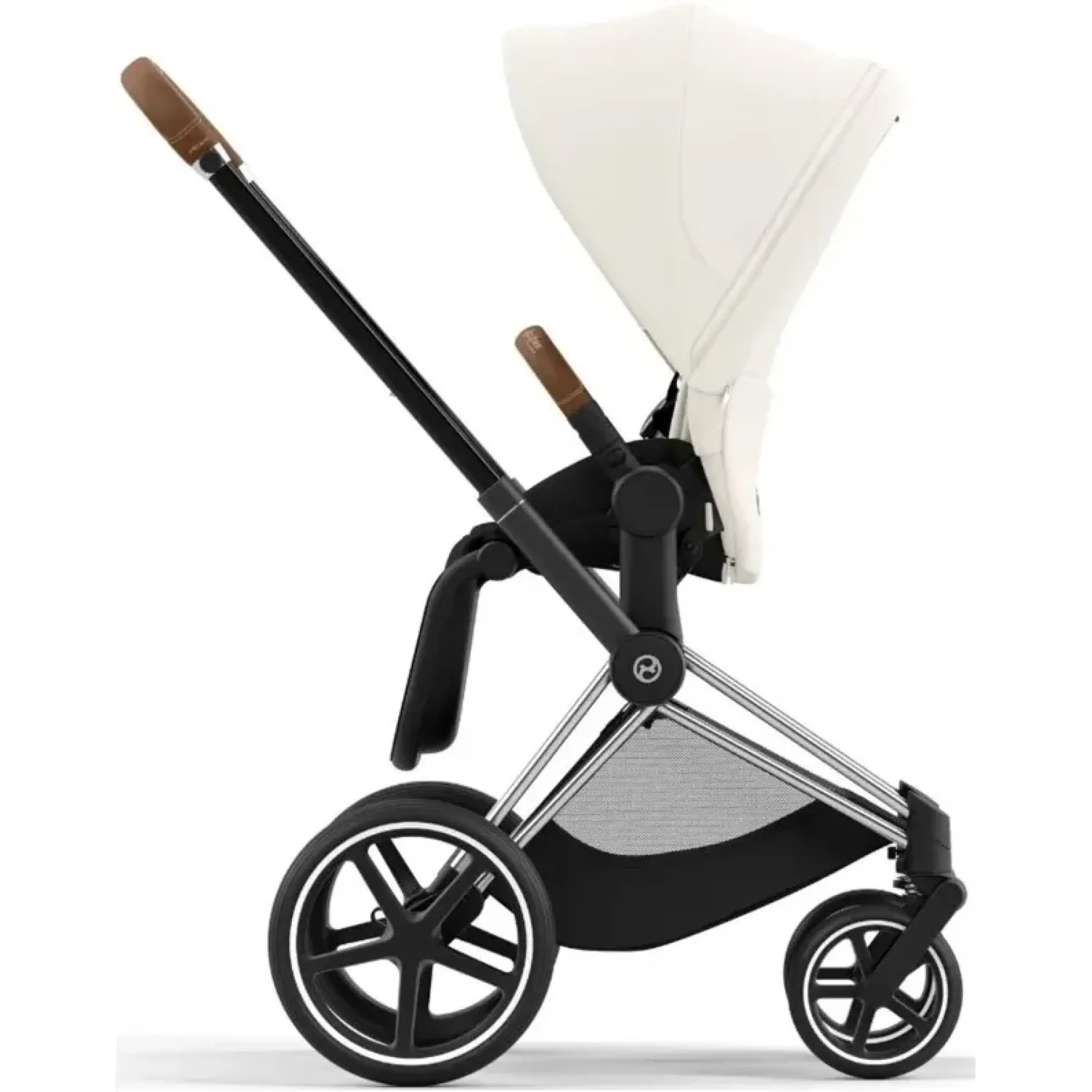 Коляска 2в1 Cybex Priam 4.0 Off White на шасі Chrome Brown