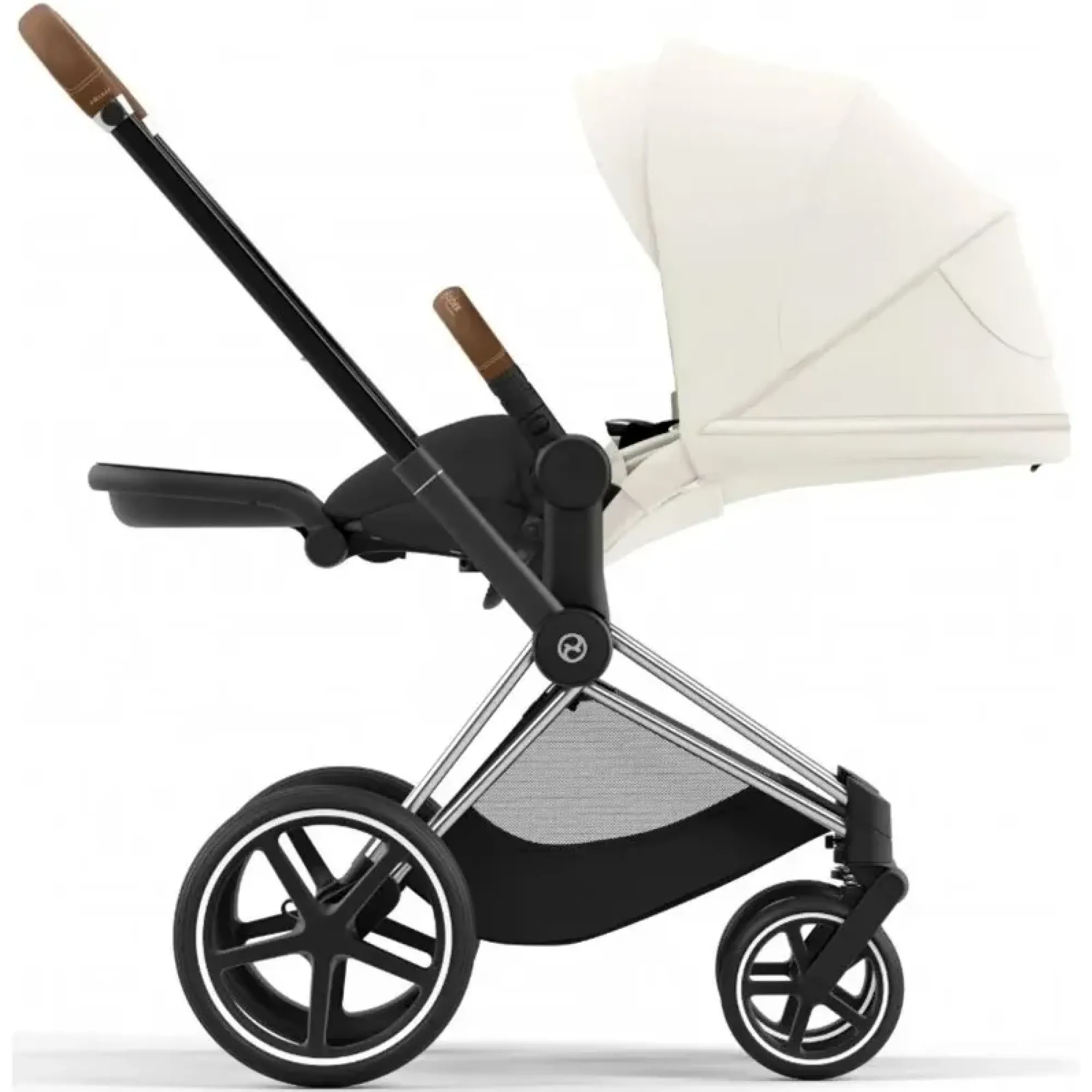 Коляска 2в1 Cybex Priam 4.0 Off White на шасі Chrome Brown