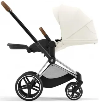 Коляска 2в1 Cybex Priam 4.0 Off White на шасі Chrome Brown