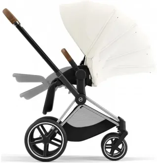 Коляска 2в1 Cybex Priam 4.0 Off White на шасі Chrome Brown